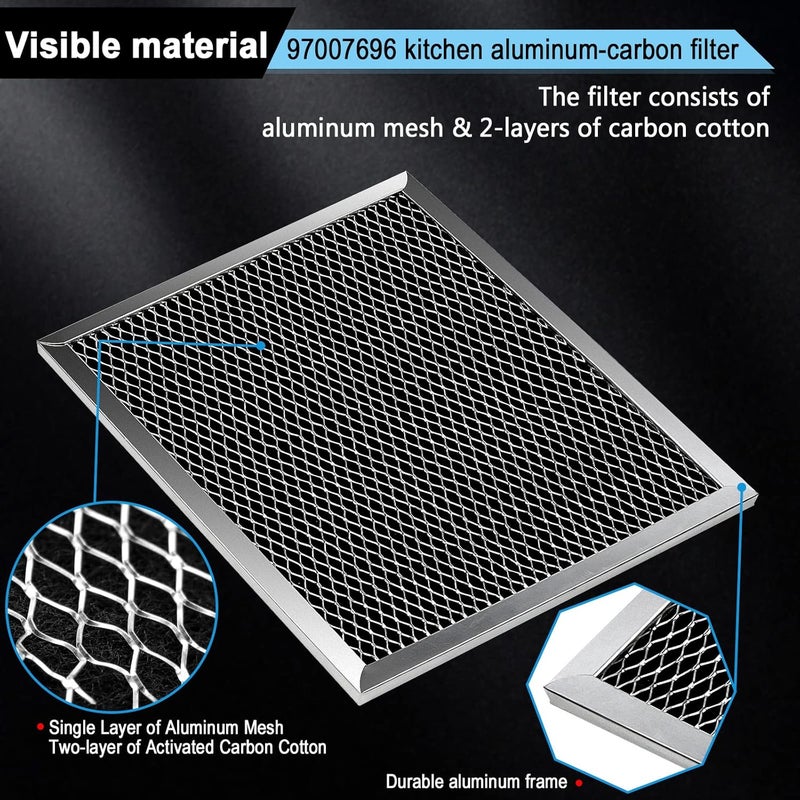 Fetechmate 97007696 41F Grease Filter fit for B-roan Nu-tone Range Hood 8-3/4" x 10-1/2" Aluminum Mesh Charcoal Filter Compatible with Most Brand Stove Vents -2 PACKS by - Image 4